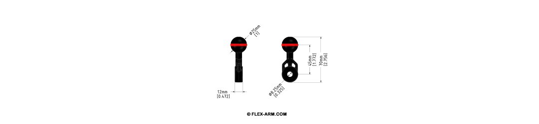 Plastic Carbon Arm Set YS Mount Adapter