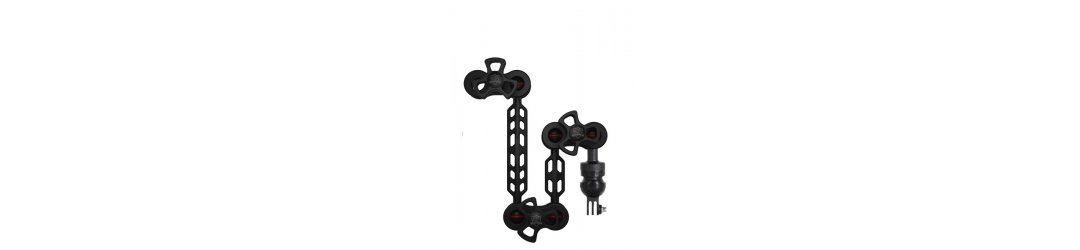 Kit Bracci Plastic Carbon 18-12 Terminale Supporto GoPro e Torcia Qudos