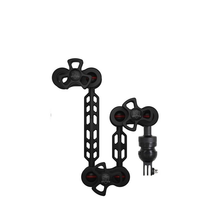 Kit Bras Plastic Carbone 18-12 Avec Terminaison Supports GoPro et Lampes Qudos