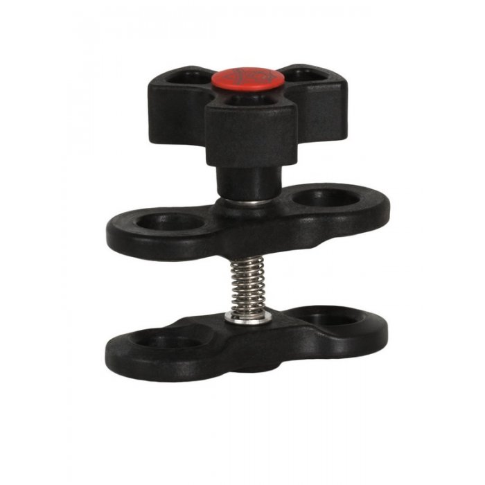 Clamp for Ball Joint Arm Systems with 1-Inch Ball Black-Red