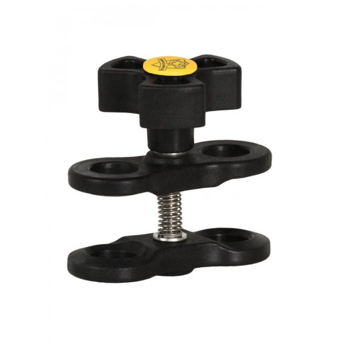 Clamp for Ball Joint Arm Systems with 1-Inch Ball Black-Yellow