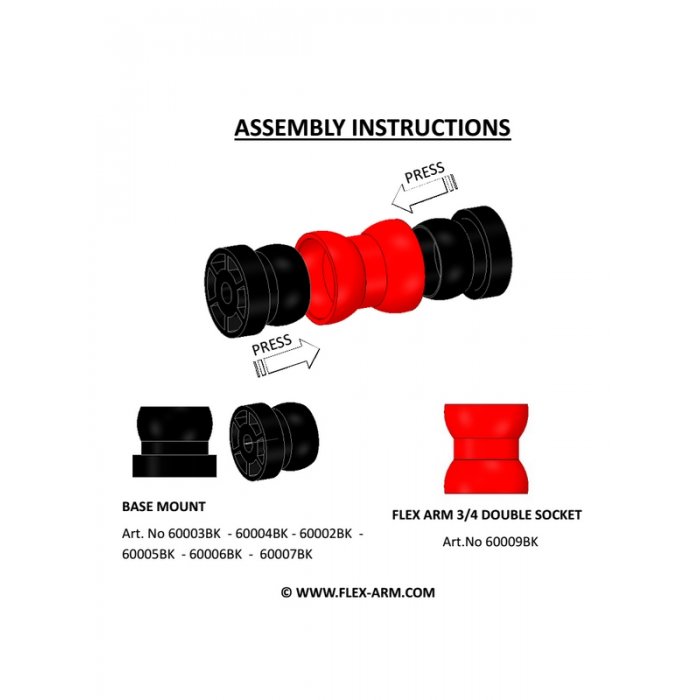 Flex Arm 3/4 Double Socket