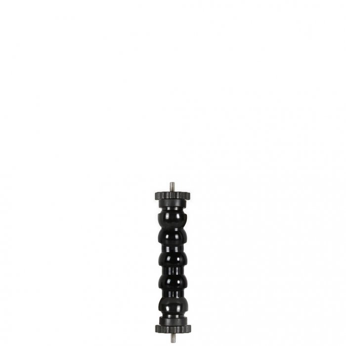 Braccetto Flessibile Doppio Filetto Fotografico Maschio 1/4-20 UNC con Ghiera Lung 14 cm