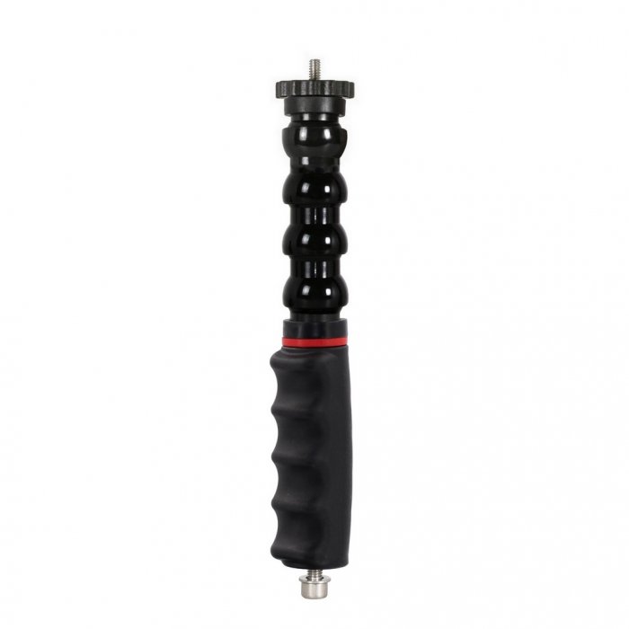 Handle with Flexible Arm With M8 Female Threaded Bolt and 1/4 Tripod Screw with Flange Disc Female Thread 29 cm