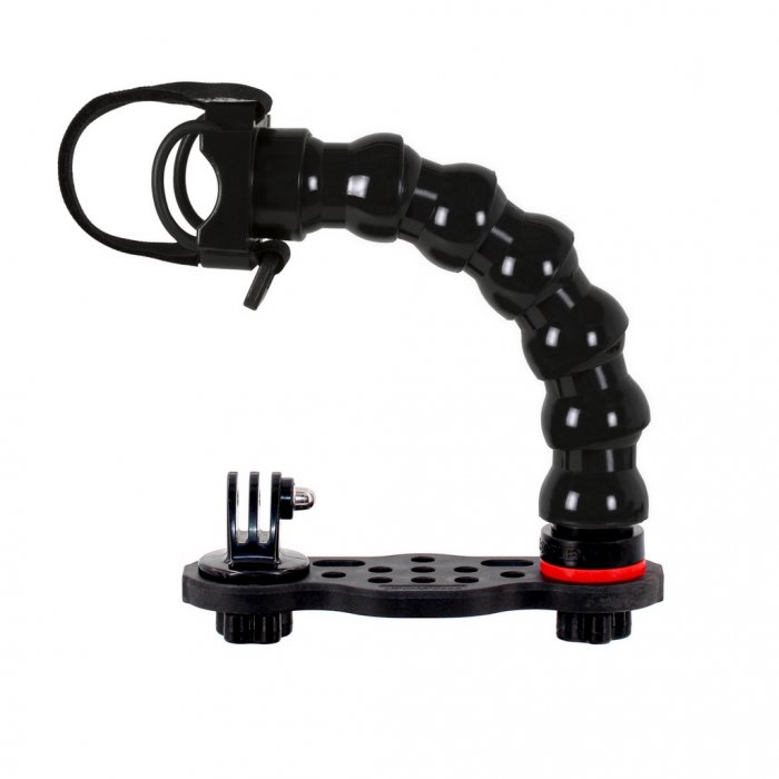 GOTRAY Unterwasser Tray Schiene mit 3/4 Flexarm und Adapter Unterstützung Taschenlampe für GoPro