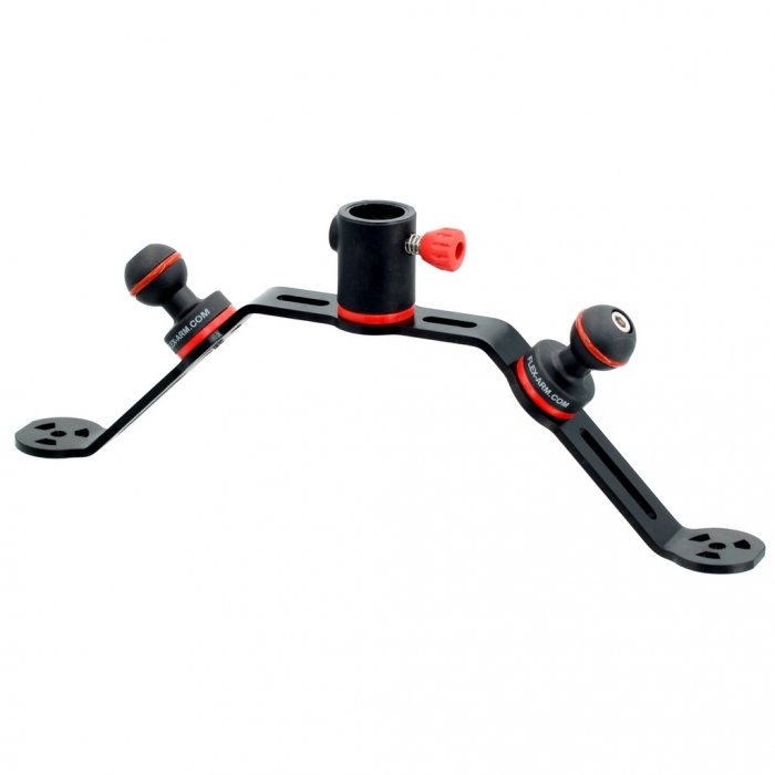 Crossbar Set with Quick Release Base and 2 1-Inch Ball 25 mm for Underwater Tray 320 mm